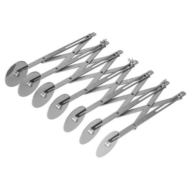Cortador de Pizza y Galletas de Acero inoxidable, Herramientas Ajustables para Hornear Con Divisor de Rodillo de Masa de Múltiples Ruedas para uniforme