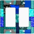thumbnail image 6 of Metal Light Switch Plate Cover Safari African Tribal Art Pattern Teal SFR009, 6 of 13