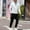 02 White, variant on YueHuiYing Fashion Men's Outfits 2 Piece Casual Tracksuits Long Sleeve Zip Down Shirt and Pant Sets for Men's Set