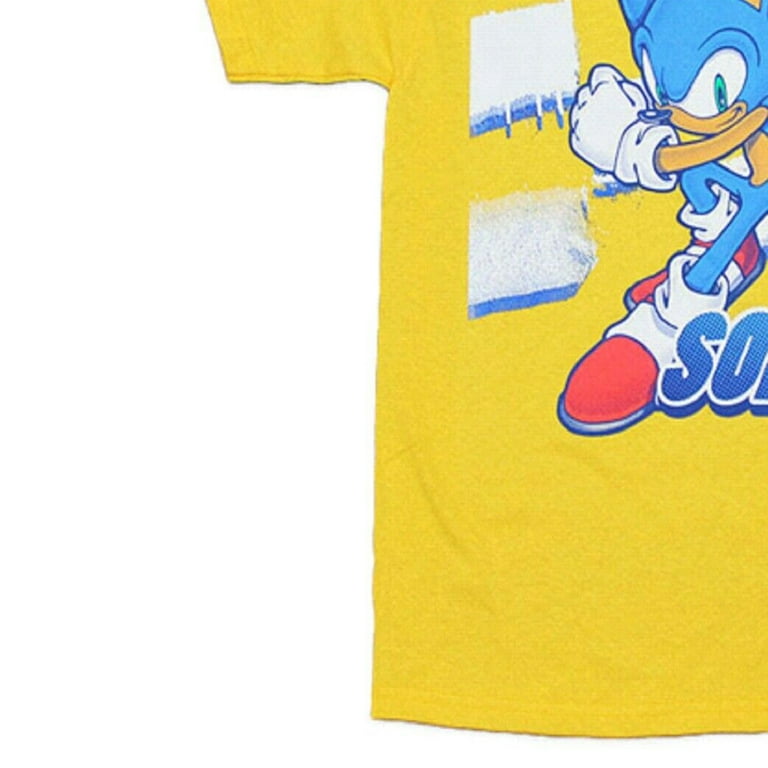 T-shirt Sonic Team Sonic Garçon 5 Ans – Jaune, Manches Courtes, 100% Coton