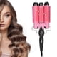 thumbnail image 4 of Rizador de pelo, rizador de pelo de 3 barriles, varita de rizador ondulante, rizador de pelo de cerá para cabello largo/corto(US-32 mm) Rizador de pelo Spptty afeitarse el cabello, 4 of 7
