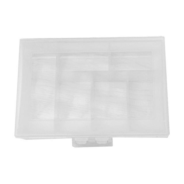 Leodye 1PCS Transparent Travel Vitamin Organizer - 6-compartment Mini VC Box, Large Capacity Sports Supplement Storage -9.17x4.72x0.78in