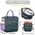 thumbnail image 5 of Dinosaur Lover Large Insulated Lunch Bag – Waterproof Dual Compartment Cooler Tote with Cute Dino Print, Adjustable Strap for Office, School, or Outdoor, 5 of 7