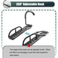 thumbnail image 4 of Heavy Duty Bike Wall Mount Rack - Adjustable Bike Hooks for Garage Storage, Space-Saving Bicycle Hanger and Holder for Garage Organization, 4 of 9