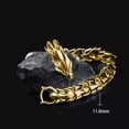 thumbnail image 4 of EOEMY Fashion 925 Silver Dragon Bracelet Bangle Domineering Party Jewelry For Men-Gold-19Cm, 4 of 7