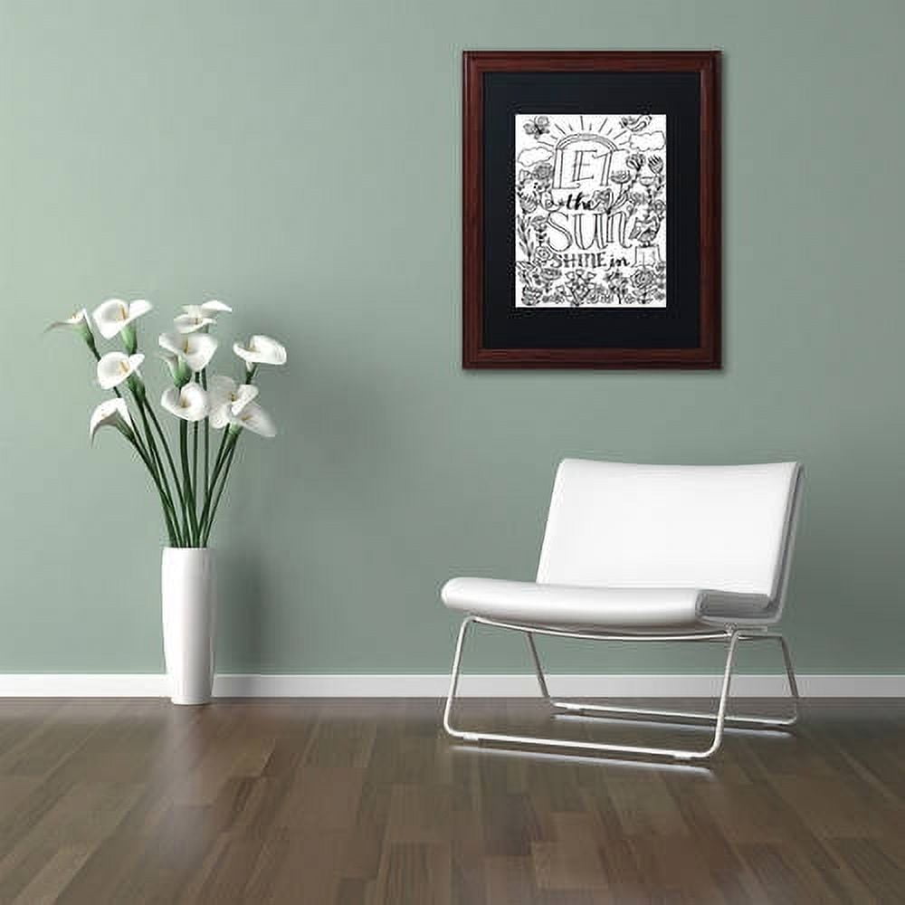 Trademark Fine Art "Let The Sun Shine" Canvas Art by Elizabeth Caldwell, Black Matte, Wood Frame