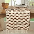 thumbnail image 2 of Fennco Styles Farmhouse Woven Fringe Cotton Table Runner 16" W x 72" L - Brown Rectangular Table Cover for Home Décor, Dining Table, Banquets, Family Gathering and Special Events, 2 of 3