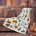 thumbnail image 6 of Whimsical Camping Adventure Doodle Pattern Deer Tents Outdoor, Rustic Camping Scene, Warm Flannel Blanket for Cabin and Lodge, Outdoor Lovers Valentine's Day Gift, Rustic Home Decor, 6 of 9