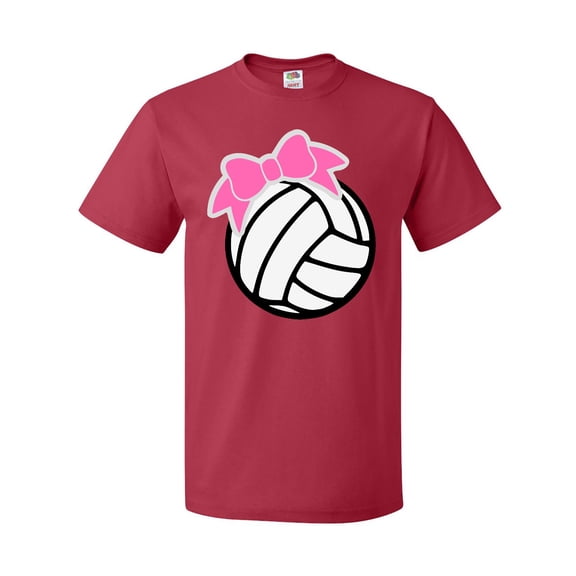 Inktastic Volleyball with Pink Bow T-Shirt