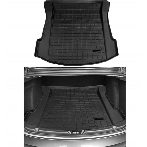 Tapis de rangement de coffre arrière de voiture Cargo Tray Trunk Tapis de  protection imperméables Tapis compatible pour Tesla Model 3 