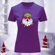 thumbnail image 3 of Playera Blusa Con Estampado De Santa Arbolito De Navidad Ropa Para Mujer Color Morado Talla Mediana Marca Emil SaEs, 3 of 4
