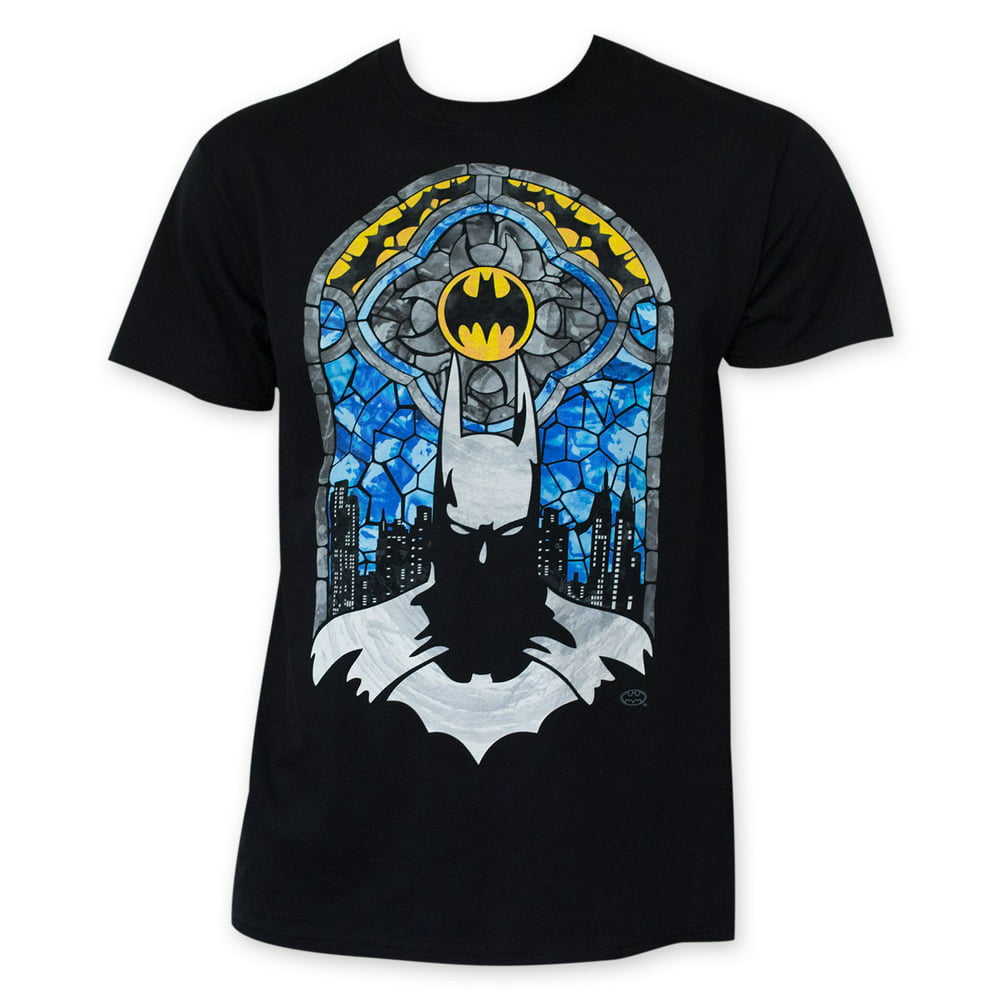 Batman - Batman Men's Black Stained Glass T-Shirt-Small - Walmart.com ...