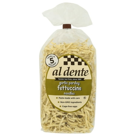 Pack of 6, Al Dente Garlic Parsley Fettuccine Noodles, 12 oz