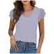 thumbnail image 2 of mfyjkho Tops Para Hacer Ejercicio Para Mujer, Blusas De Verano Para Mujer, De Color Liso, Con Cuello En V Y Manga Corta Tops Para Salir Para Mujer M, 2 of 7