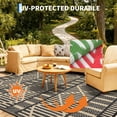 thumbnail image 4 of Tapis d'Extérieur Réversible Imperméable – Tapis de Patio en Paille Plastique Durable, Entretien Facile et Pliable, Design Géométrique Moderne – Jardin, Terrasse, VR, Cour Arrière, Pique-Nique, Véranda, Plage – 9x12 Pieds Noir Brun, 4 of 8