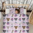 thumbnail image 3 of Cute Pitbull Terriers Dog and Flower Duvet Cover and Pillowcase Set for Single Bedding, Bedroom Accessories for Kids Teens, 3 of 5