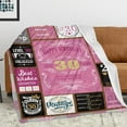 thumbnail image 2 of 30th Birthday Blanket for Women, 30th Birthday gifts for Women, Sister,30th Birthday Decorations for Women,30 Year Old Birthday Presents for Her,Wife,Girlfriend,Best Friend(Pink 60"x50"), 2 of 6