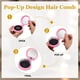 thumbnail image 5 of Uxcell 2 Pcs Mini Cepillo de Pelo Compacto de Viaje, Cepillo de Pelo Plegable Redondo con Espejo, Peine de Masaje Compacto para Bolso, Uso Diario de Viaje para Mujeres y Niñas, Púrpura, 5 of 7