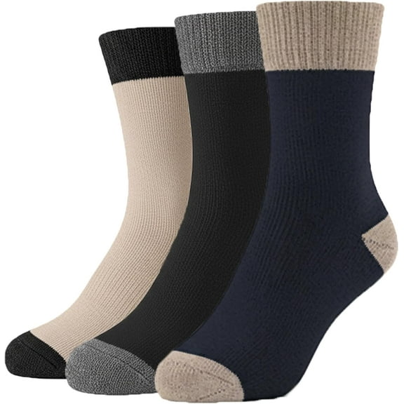 Ultra Thick 70g Wool Calf Socks Men & Women, Extra Warm Fleece-Lined Winter Crew Socks for Cold Floors Heavyweight