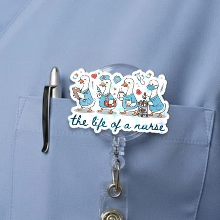 ER Nurse Badge Reel – Emergency Room RN ID Holder, Medical Staff Badge Clip, Nurse Appreciation Gift, Hospital Worker Accessory