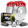 Power Stop Front Z26 Street Warrior Brake Pad and Rotor Kit with Red Powder Coated Calipers KC7022-26