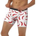 thumbnail image 1 of Mens Extended Length Boxer Briefs - Chili Pepper Men Underwear Boxer Briefs With Elastic Band, 1 of 5