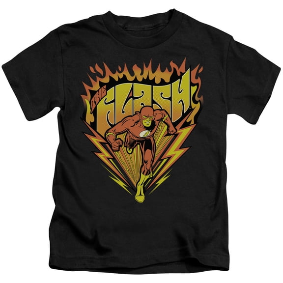 DC Comics Little Boys' Blazing Speed Childrens T-shirt 7 Black