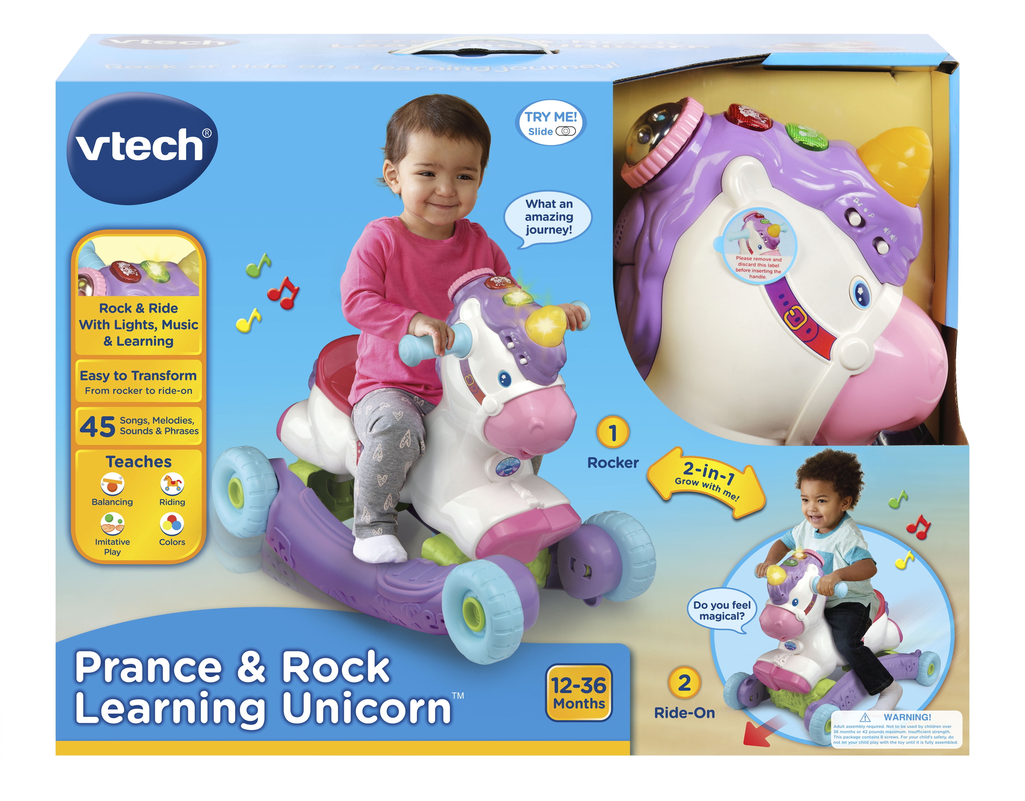 vtech baby rock and ride unicorn