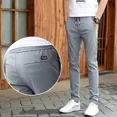 thumbnail image 3 of Pantalones casuales finos y frescos para hombre, pantalones de verano de seda de hielo refrescante, pantalones para hombre de diseñador, tallas grandes, estilo coreano, ropa de calle grande, 3 of 5