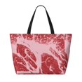 thumbnail image 2 of Rocae Striped Meat for Large Women's Waterproof Beach Bag Tote with 7 Pockets Pool Bag for Travel Gym Vacation, 2 of 6