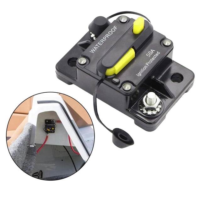 Disyuntor 30-300 AMP Shamjiam Montaje en Superficie 12V-48VDC 50A Cortacircuitos