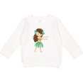 thumbnail image 2 of Inktastic Brown Haired Hula Girl Toddler Sweatshirt, 2 of 4