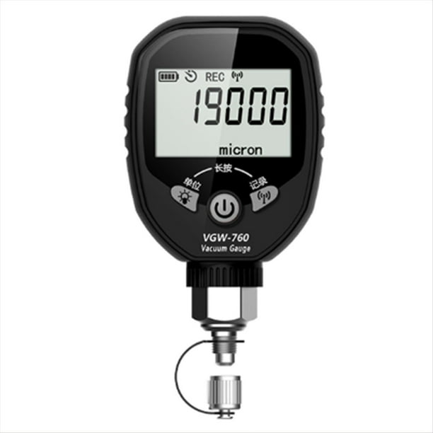 VacuóMetro InaláMbrico VGW-760, Medidor ElectróNico Digital Inteligente de Alta PrecisióN para PresióN Negativa de VacíO de Refrigerante.