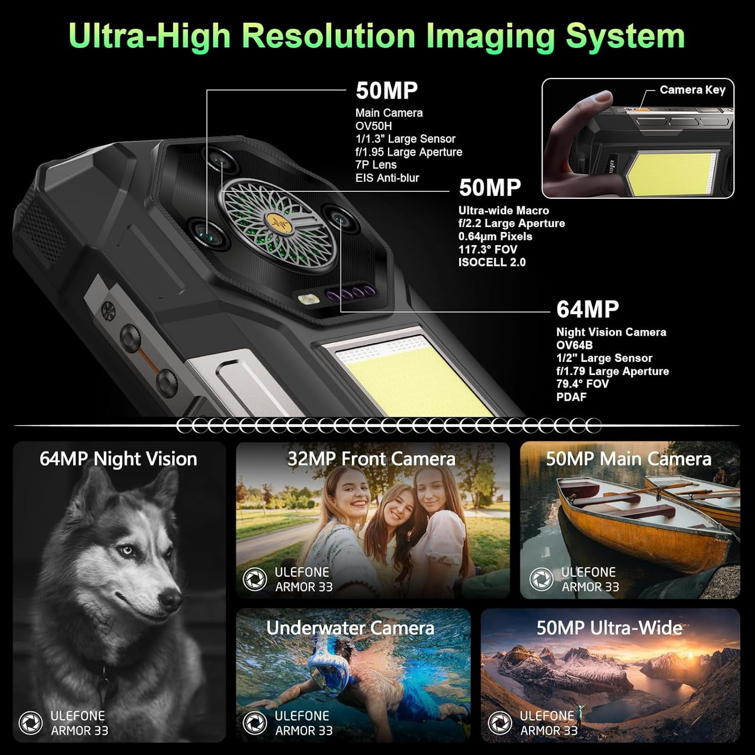 Ulefone Armor 33 25500mAh Battery (66W) Rugged Phone, 12GB+512GB
