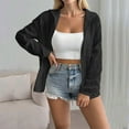 thumbnail image 2 of Jxximdong Fashion Coat for Women, Lightweight Hoodies Zip Up Fall Casual Jacket Fashion Long Sleeve Solid Color Sweatshirts Outerwear , Women's Coats Black, 2 of 6