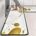 thumbnail image 2 of Kitchen Rugs Sets Of 2,White Gold Marble Pattern Anti Fatigue Kitchen Mat Rugs Non Slip Washable,Decorative Kitchen Floor Mats for Kitchen,Sink,Laundry,17"x47"+17"x47", 2 of 5