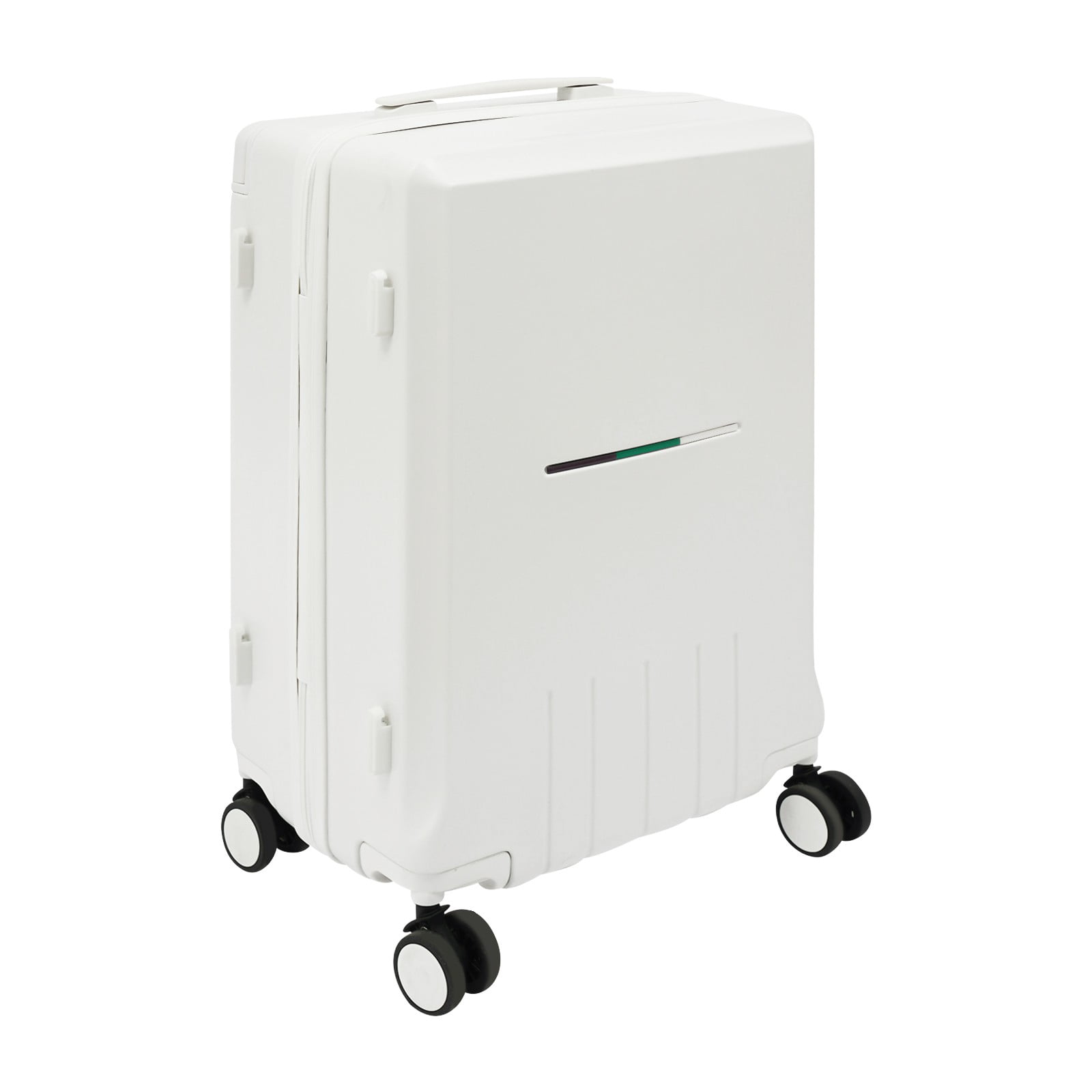 24 Inch Luggage, Carry On Suitcase with 360 Degree Spinner Wheels, Heavy Duty 70 lbs Capacity Travel Suitcase with TSA Lock, Pearl White Checked Luggage for Airplane Travel
