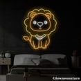 thumbnail image 2 of Glowneon Lion Neon Sign, Cute Lion Led Sign, Animal Wall Art, Lion Lover Gifts, Kid Room Decor, 2 of 5