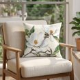 thumbnail image 4 of 16x16 Pillow Covers Set of 2, Botanical Flowers Square Throw Pillow Covers for Couch/Sofa/Living Room, Vintage Rustic White Floral Leaves Decorative Soft Pillowcases for Couch Throw Pillows, 4 of 9