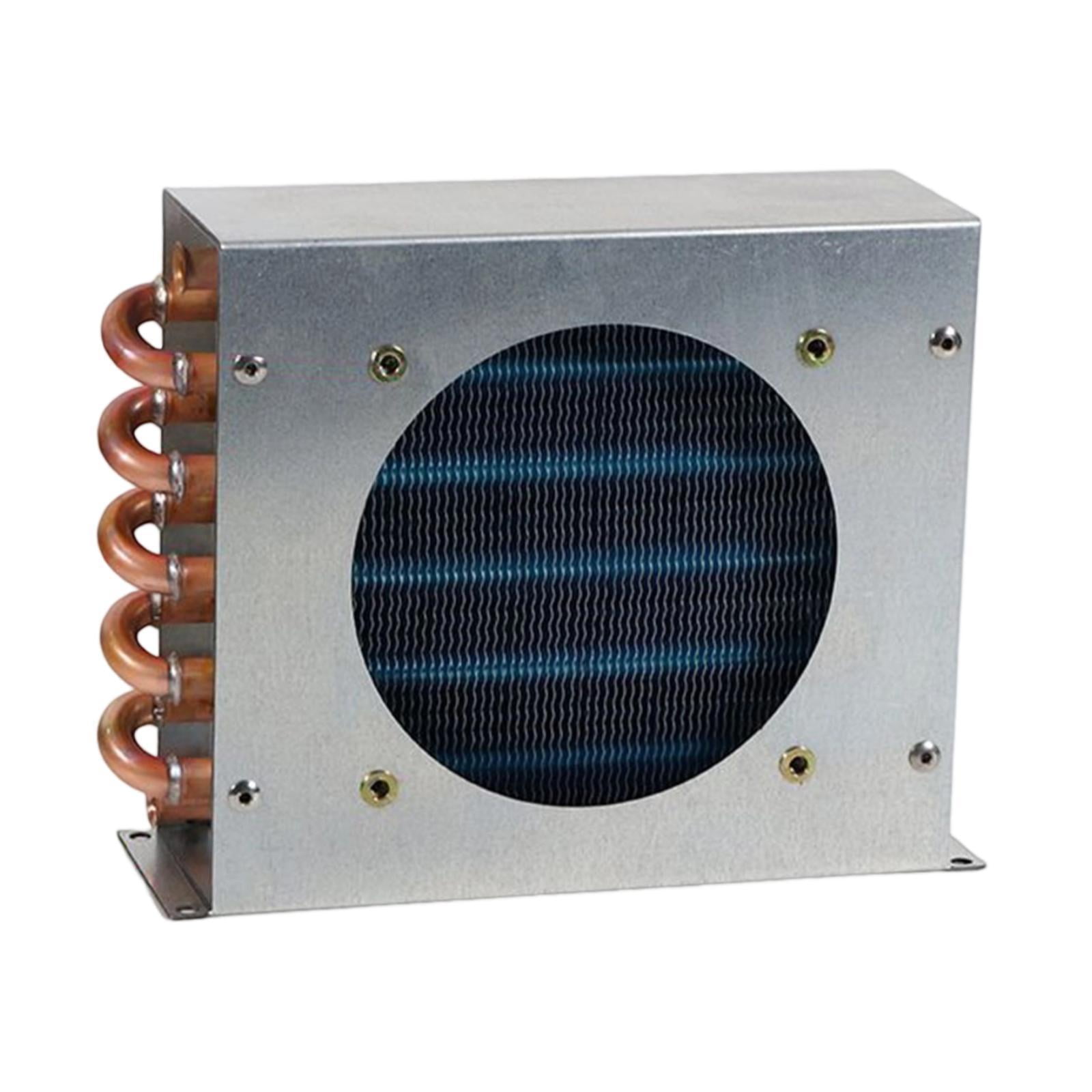 JISADER Condenser for Refrigerator Compact with Shell for Industrial DIY Compressors 2x6x155