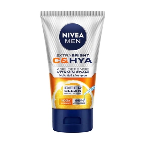 Nivea Men Extra Bright C Hya Age Defense Vitamin Foam, 100 G