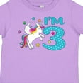 thumbnail image 4 of Inktastic I'm Three Unicorn, 3rd Birthday Boys or Girls Toddler T-Shirt, 4 of 5
