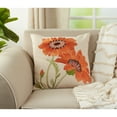 thumbnail image 2 of Saro Lifestyle Embroidered Floral 18 inch Throw Pillow Red, 2 of 5