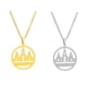 thumbnail image 5 of Collar Sonducket Durable Temple Yazidis Charm Cadena fina oro Acero inoxidable, 5 of 6