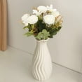thumbnail image 5 of White Simulated Flowers Roses Fake Flowers Bundle Wedding Home Furnishings Hotel Interior Decoration Artificial Flowers Decorative Ornaments Plastic Floral Stems White For Centerpieces And, 5 of 7