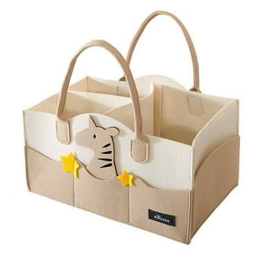 Sunveno Foldable Polyester Nursery Diaper Caddy Organizer for Infant with Zebra
