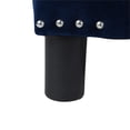 thumbnail image 3 of Jules Square Accent Footstool Ottoman Navy Blue, 3 of 10