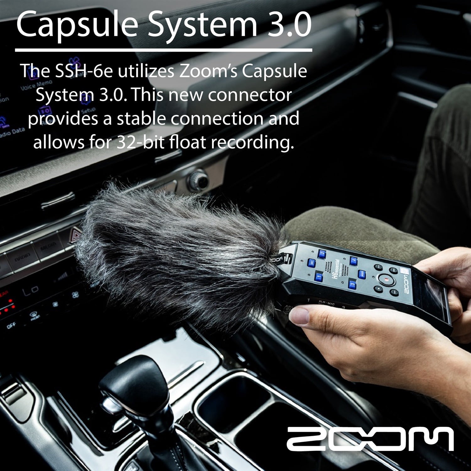 Zoom H6 Essential Handy Recorder Bundle with Zoom Stereo Shotgun Mic Capsule, Podcast Mic, Headphones, XLR Cable, Tabletop Stands, Windscreen, Cables, 2X 64GB micro SD Memory Card
