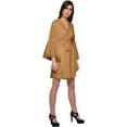 thumbnail image 2 of Moomaya Cotton Short Solid Bell&nbsp;Sleeves&nbsp;Robe&nbsp;For Women Bridesmaid&nbsp;Robe Bathrobes, 2 of 6