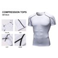 thumbnail image 4 of LANBAOSI Running Tops for Men Short Sleeve Sports T-Shirts Male Fitness Athletic Base Layers Compression Top Quick Dry Clothing for Gym Size Medium, 4 of 4